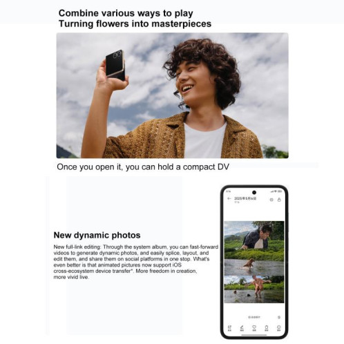 Xiaomi MIX Flip 2 personnalisé, 12 Go + 512 Go, 6,86 pouces + 4,01 pouces, Xiaomi HyperOS 2, Snapdragon 8 Elite Octa Core, NFC, réseau : 5G (gris) SX409H1007-023